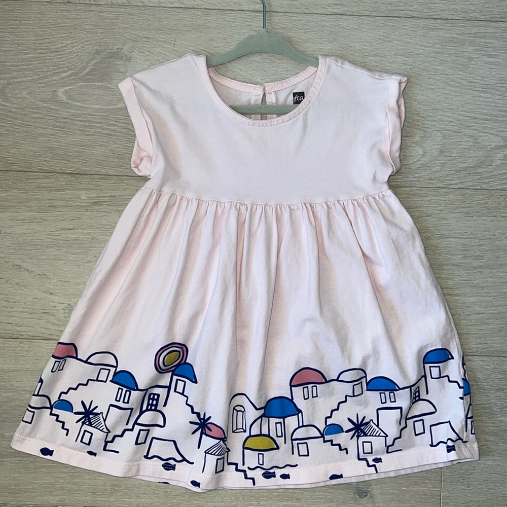 Tea Collection 3T Short sleeve Empire Dress Greece